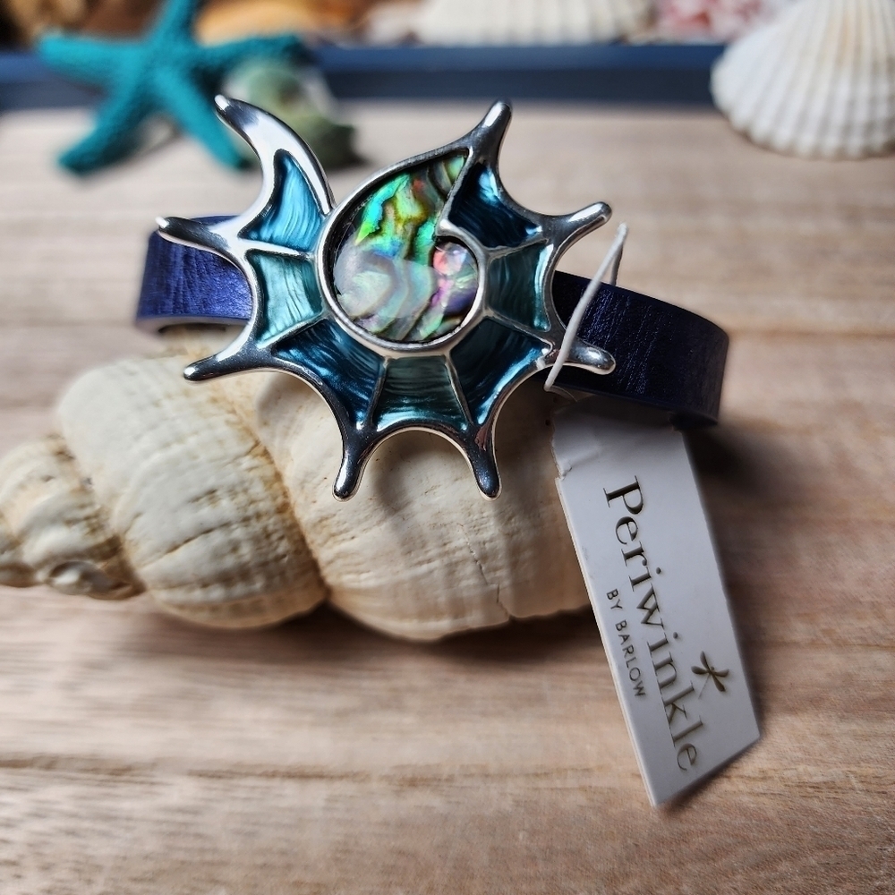 NEW BEACH PERIWINKLE BY‎ BARLOW BLUE BRACELET COASTAL BLUE PEARL